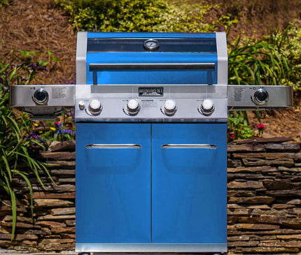 Monument Grills Matte Blue Infrared Propane Gas Grill 35633B