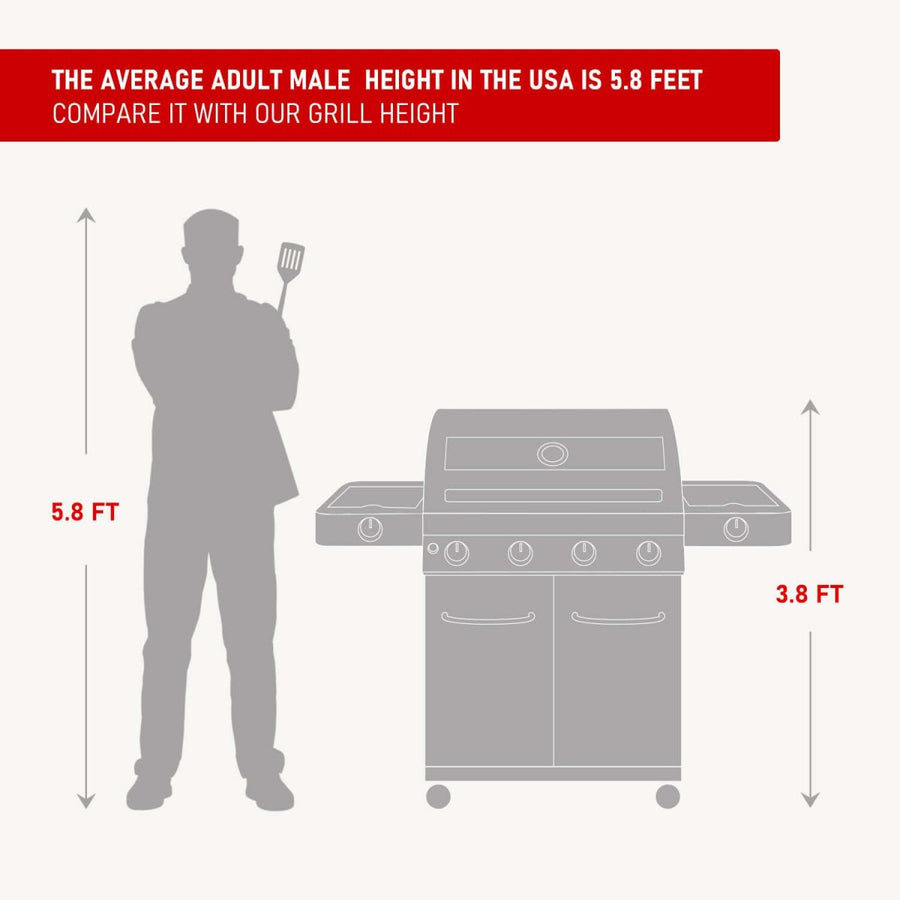 Monument Grills Matte Blue Infrared Propane Gas Grill 35633B