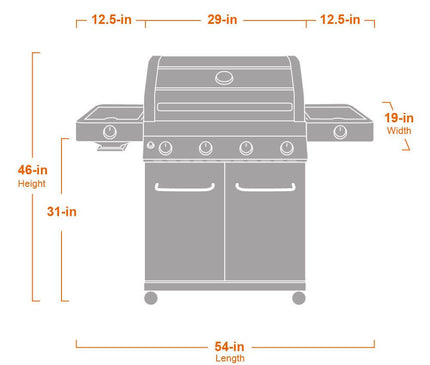 Monument Grills Matte Blue Infrared Propane Gas Grill 35633B