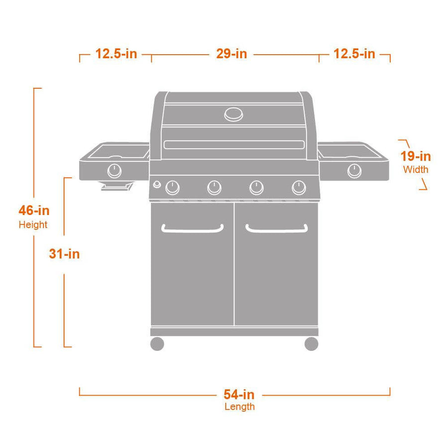Monument Grills Matte Blue Infrared Propane Gas Grill 35633B
