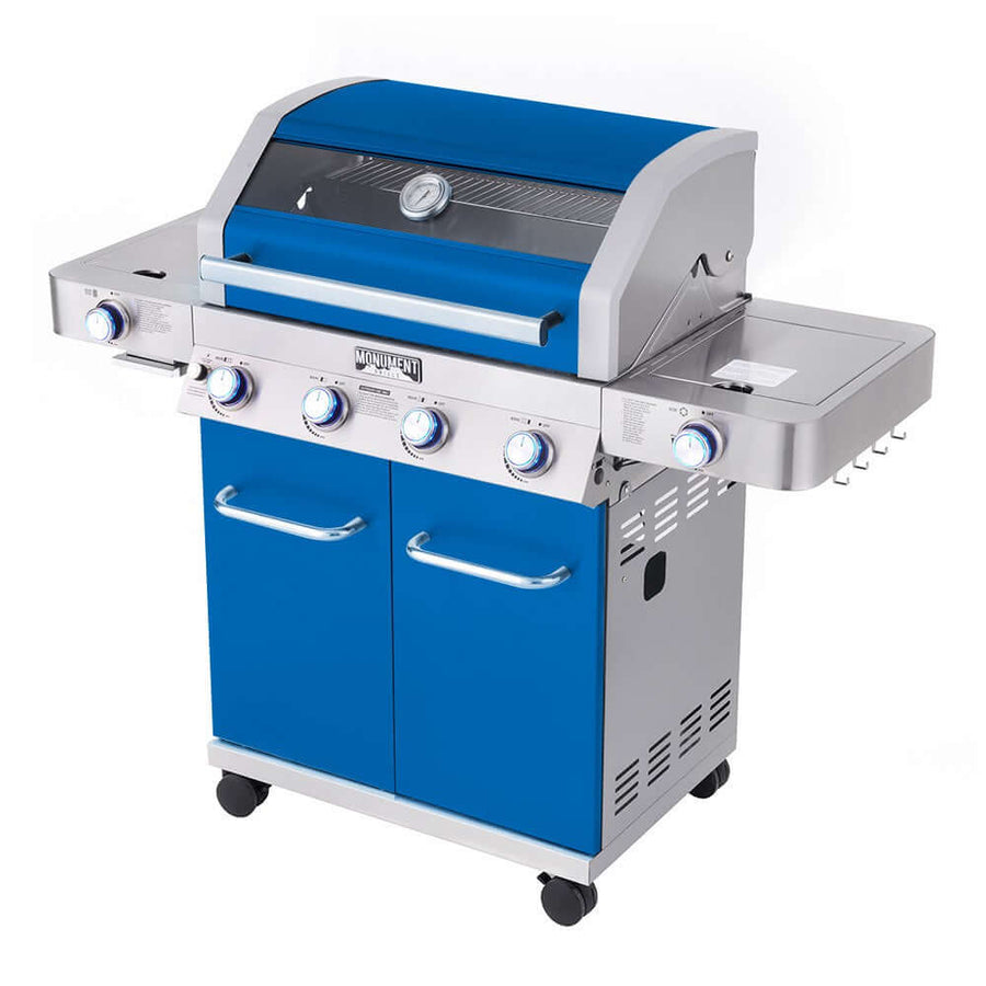 Monument Grills Matte Blue Infrared Propane Gas Grill 35633B