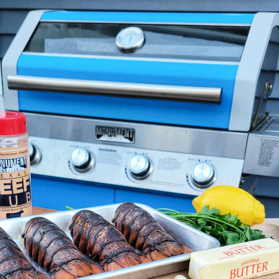 Monument Grills Matte Blue Infrared Propane Gas Grill 35633B