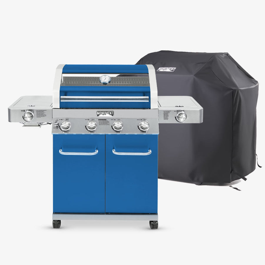 Monument Grills Matte Blue Infrared Propane Gas Grill 35633B