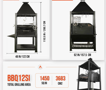 Tagwood BBQ BBQ12SI Beast XL 360 Open Fire Grill 06