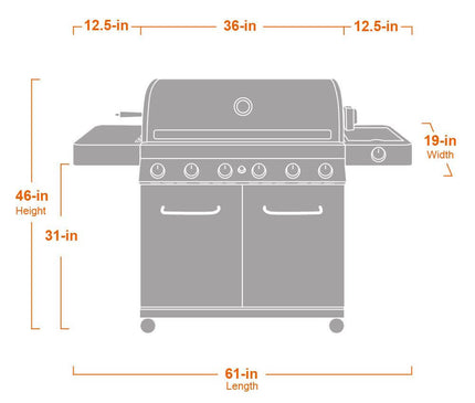 Monument Grills Full Stainless Propane Gas Grill 77352