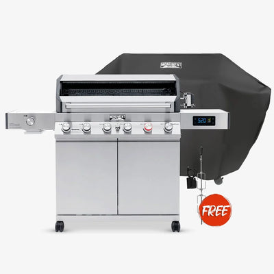 Monument Grills Stainless Smart Propane Gas Grill Denali 605Pro