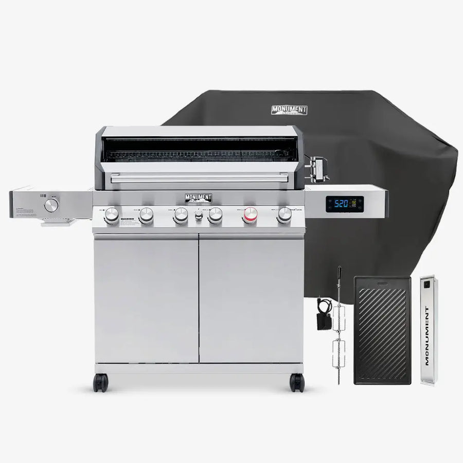 Monument Grills Stainless Smart Propane Gas Grill Denali 605Pro