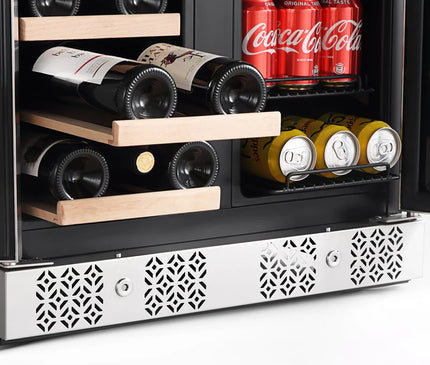 Empava 24 inch Dual Zone Wine and Beer Fridge Beverage Cooler EMPV-BR03D