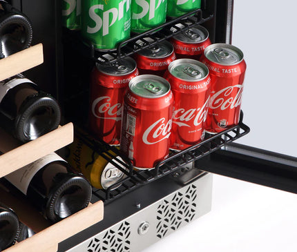 Empava 24 inch Dual Zone Wine and Beer Fridge Beverage Cooler EMPV-BR03D