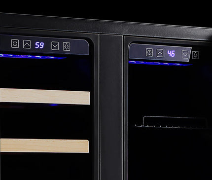 Empava 24 inch Dual Zone Wine and Beer Fridge Beverage Cooler EMPV-BR03D