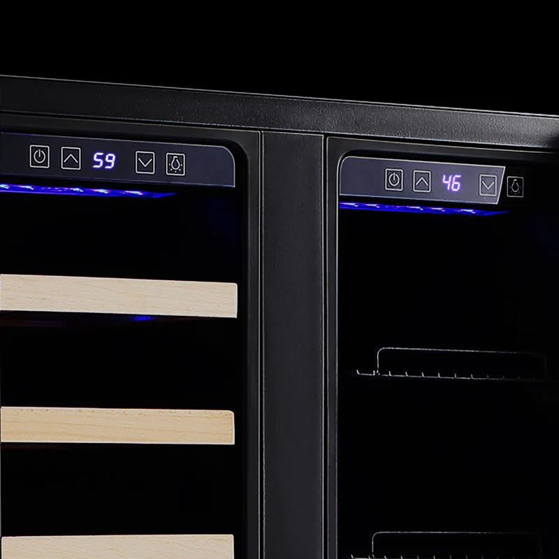 Empava 24 inch Dual Zone Wine and Beer Fridge Beverage Cooler EMPV-BR03D