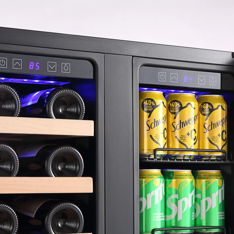 Empava 24 inch Dual Zone Wine and Beer Fridge Beverage Cooler EMPV-BR03D