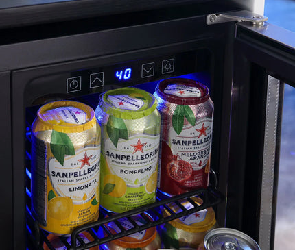 Empava 24 inch Dual Zone Wine and Beer Fridge Beverage Cooler EMPV-BR03D