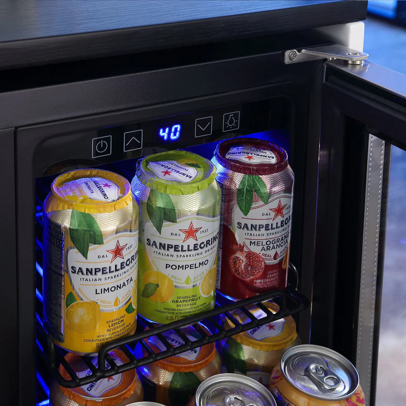 Empava 24 inch Dual Zone Wine and Beer Fridge Beverage Cooler EMPV-BR03D