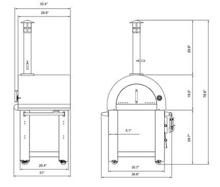 Empava Outdoor Wood Fired Pizza Oven EMPV-PG01