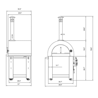 Empava Outdoor Wood Fired Pizza Oven EMPV-PG06