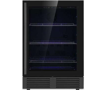 KingsBottle 24 Inch Under Counter LOW-E Glass Door Beer Fridge KBU145BX-FG LHH