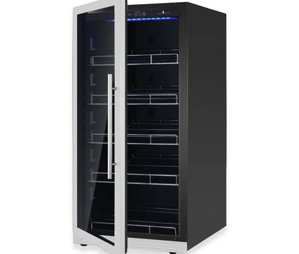 KingsBottle 389 Cans Capacity Upright Beverage Refrigerator With Low-E Glass Door KBU265BX