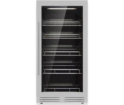 KingsBottle 389 Cans Capacity Upright Beverage Refrigerator With Low-E Glass Door KBU265BX