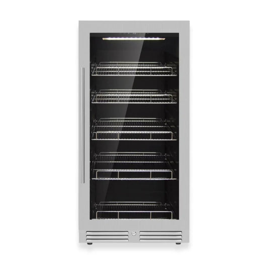 KingsBottle 389 Cans Capacity Upright Beverage Refrigerator With Low-E Glass Door KBU265BX