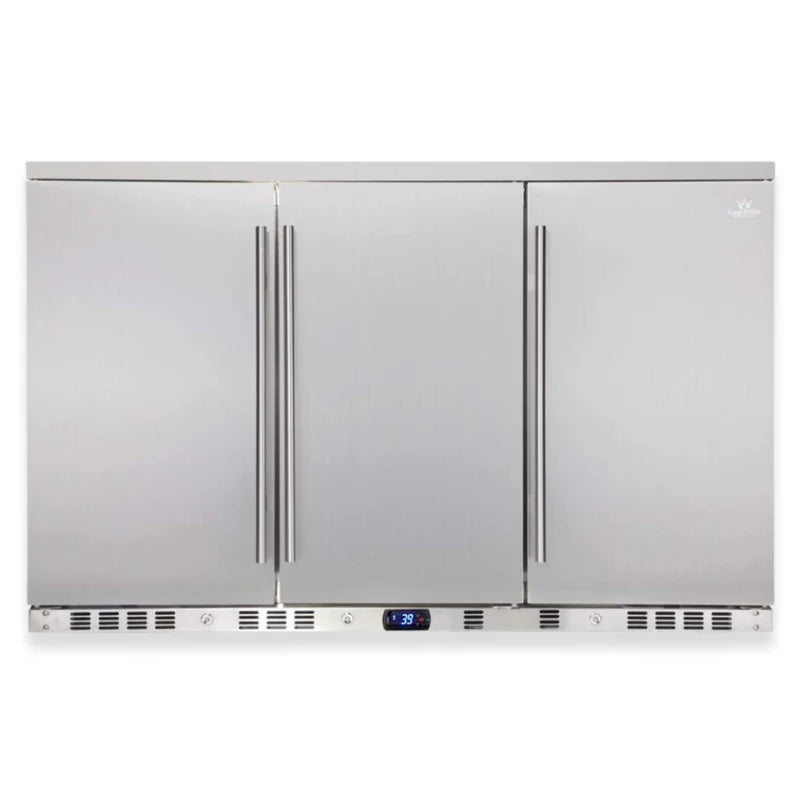 KingsBottle 53 Inch Solid 3-Door Outdoor Beverage Drinks Cooler KBU328ASD