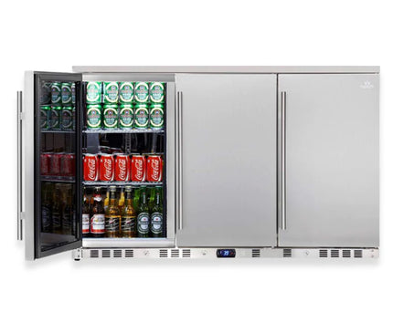 KingsBottle 53 Inch Solid 3-Door Outdoor Beverage Drinks Cooler KBU328ASD