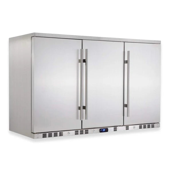 KingsBottle 53 Inch Solid 3-Door Outdoor Beverage Drinks Cooler KBU328ASD