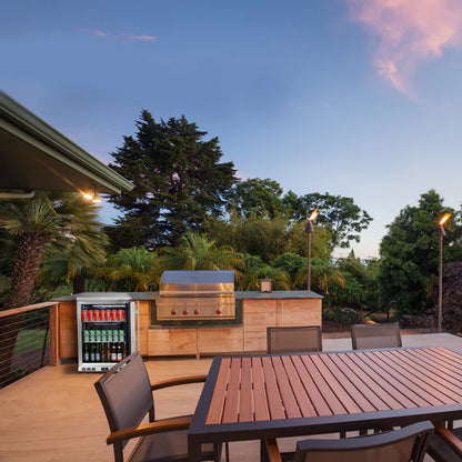 KingsBottle 24-Inch Outdoor Beverage Refrigerator with Solid Stainless Steel Door KBU55ASD