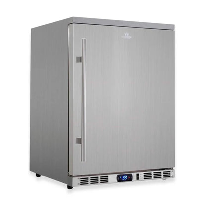KingsBottle 24-Inch Outdoor Beverage Refrigerator with Solid Stainless Steel Door KBU55ASD