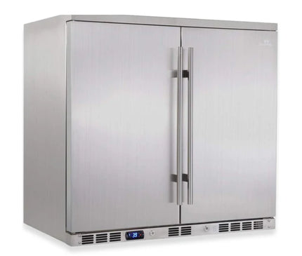 KingsBottle 36 Inch Outdoor Beverage Refrigerator 2 Door For Home KBU56ASD