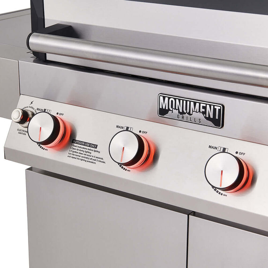 Monument Grills Denali 405 | Stainless Smart Tech Propane Gas Grill D405