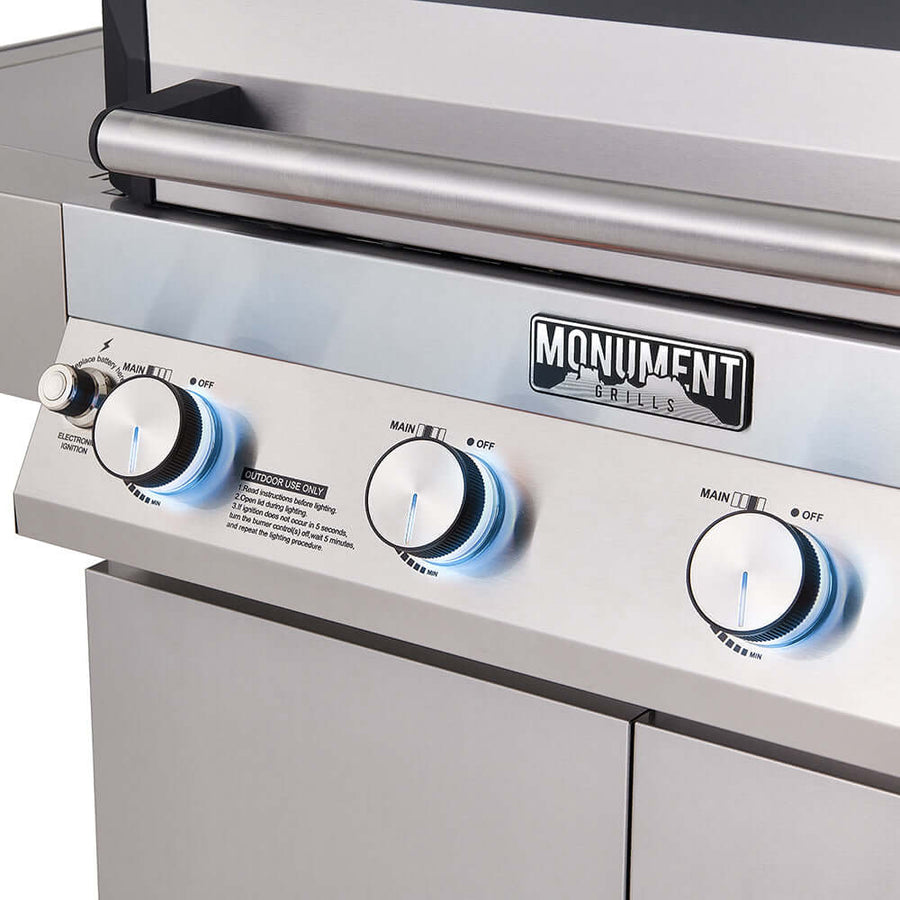 Monument Grills Denali 405 | Stainless Smart Tech Propane Gas Grill D405