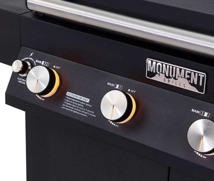 Monument Grills Black Smart Tech Propane Gas Grill Denali 425