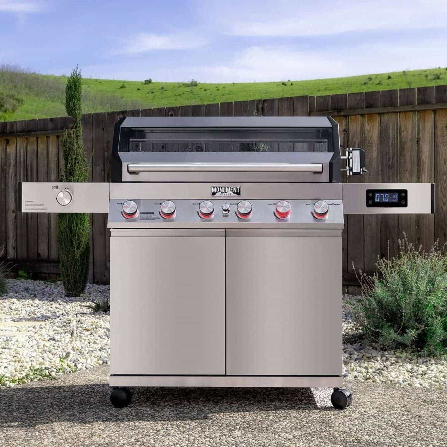 Monument Grills Stainless Smart Propane Gas Grill Denali 605Pro