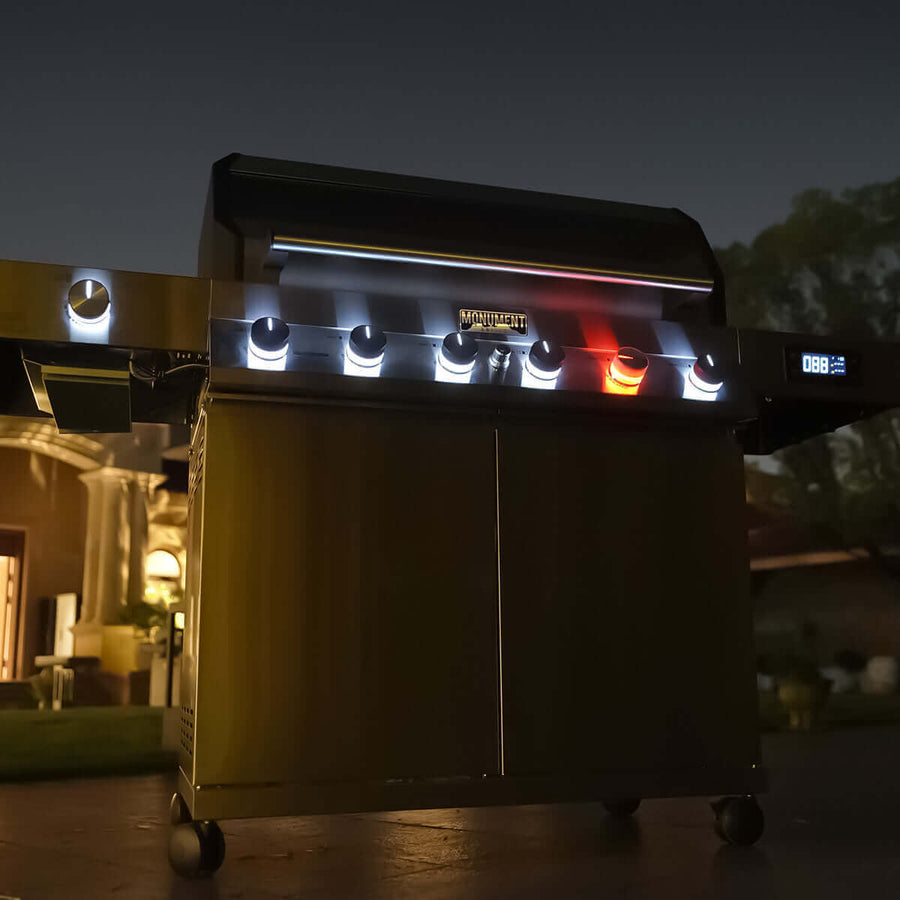 Monument Grills Stainless Smart Propane Gas Grill Denali 605Pro