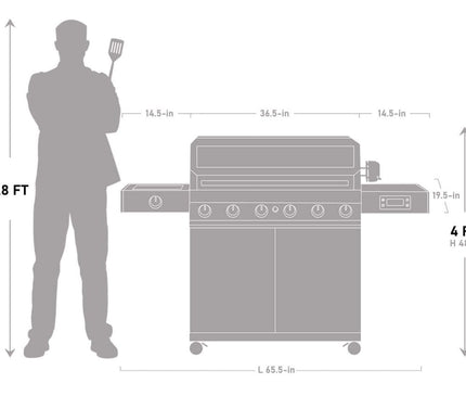 Monument Grills Stainless Smart Propane Gas Grill Denali 605Pro