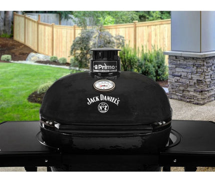 Primo Grills Jack Daniel's Edition Oval XL 400 Ceramic Kamado Charcoal Grill PGCXLHJ 01