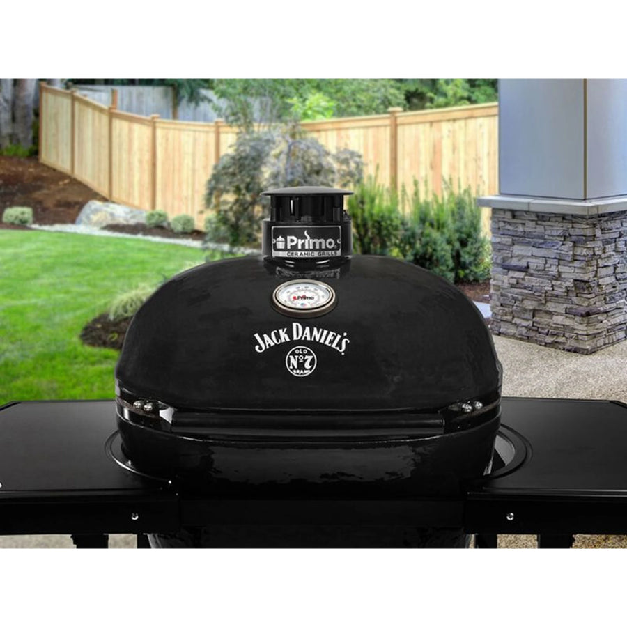 Primo Grills Jack Daniel's Edition Oval XL 400 Ceramic Kamado Charcoal Grill PGCXLHJ 01