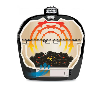 Primo Grills Jack Daniel's Edition Oval XL 400 Ceramic Kamado Charcoal Grill PGCXLHJ 07