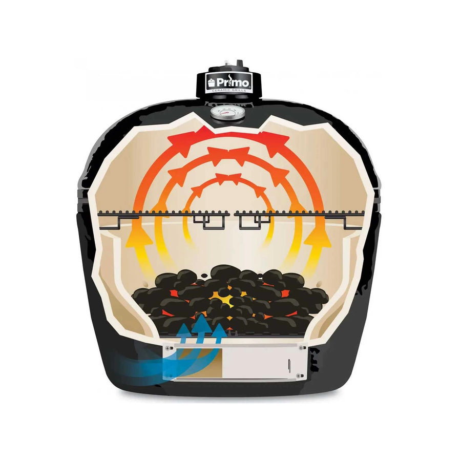 Primo Grills Jack Daniel's Edition Oval XL 400 Ceramic Kamado Charcoal Grill PGCXLHJ 07