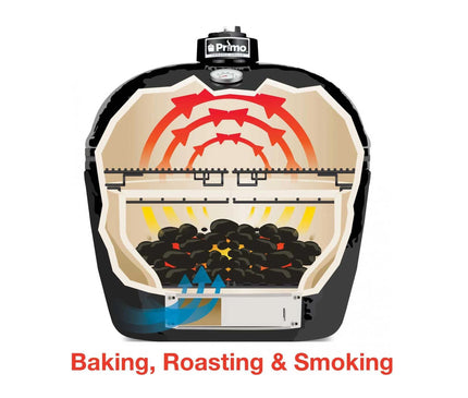Primo Grills Jack Daniel's Edition Oval XL 400 Ceramic Kamado Charcoal Grill PGCXLHJ 09