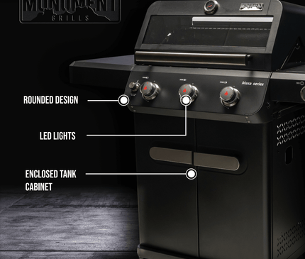 Monument Grills Black Propane Gas Grill Mesa 325