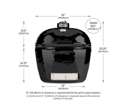 Primo Grills Oval Large 300 Ceramic Kamado Charcoal Grill PGCLGC 01
