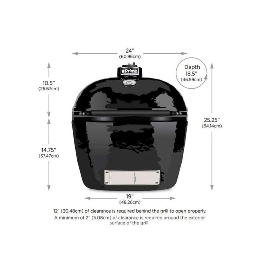 Primo Grills Oval Large 300 Ceramic Kamado Charcoal Grill PGCLGC 01