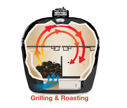 Primo Grills Oval Large 300 Ceramic Kamado Charcoal Grill PGCLGC 14