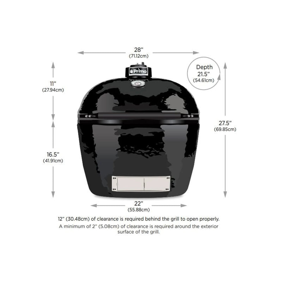 Primo Grills Oval XL 400 Ceramic Kamado Charcoal Grill PGCXLH 03