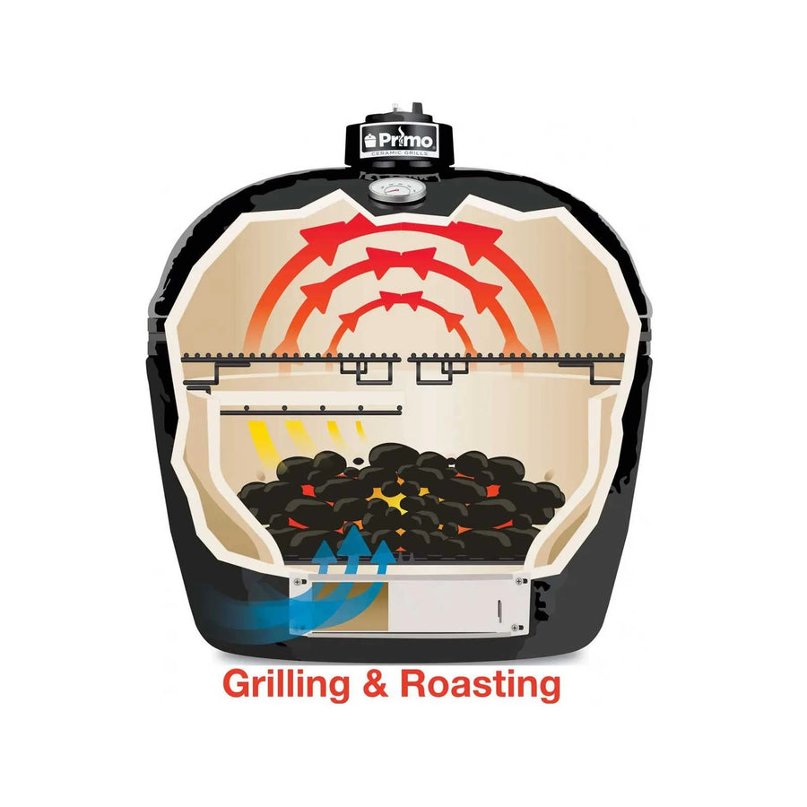 Primo Grills Oval XL 400 Ceramic Kamado Charcoal Grill PGCXLH 11