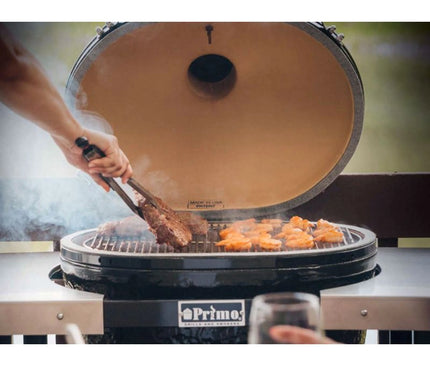 Primo Grills Oval Junior 200 Ceramic Kamado Charcoal Grill PGCJRH 02