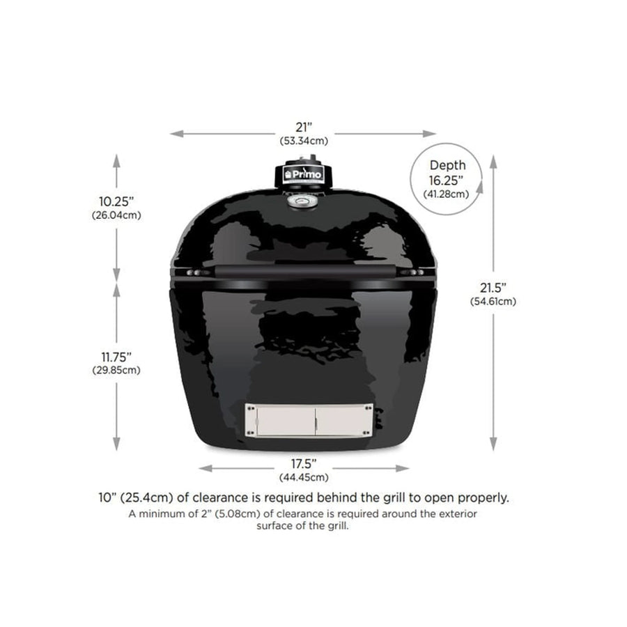 Primo Grills Oval Junior 200 Ceramic Kamado Charcoal Grill PGCJRH 03
