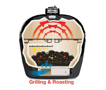 Primo Grills Oval Junior 200 Ceramic Kamado Charcoal Grill PGCJRH 13